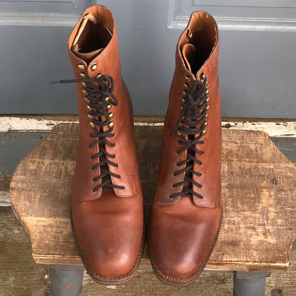 Vintage Leather Prairie Boots